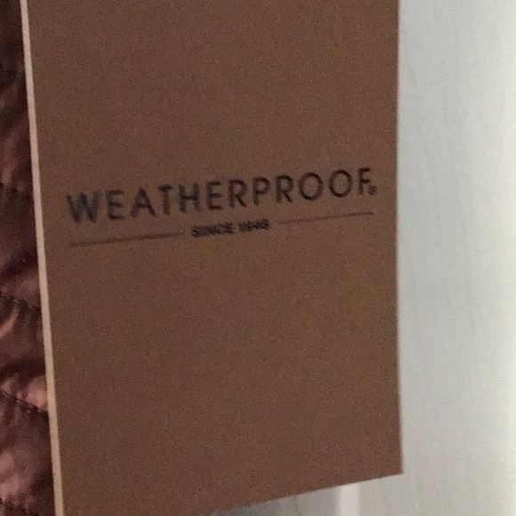 NWT Women's Weatherproof Channel Quilted Long Puffer Vest Coat Brandy  Large. - Picture 4 of 7